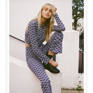 Purple Geo-Print Women's Jumpsuit